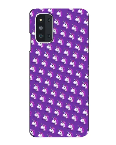 Чехол для Samsung Galaxy F52 5G (E526) с картинкой «Единороги на фиолетовом»