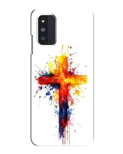 Чехол для Samsung Galaxy F52 5G (E526) с картинкой «Акварельный крест»