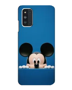 Чехол для Samsung Galaxy F52 5G (E526) с картинкой «Микки выглядывает»