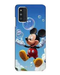 Чехол для Samsung Galaxy F52 5G (E526) с картинкой «Mickey и мыльные пузыри»