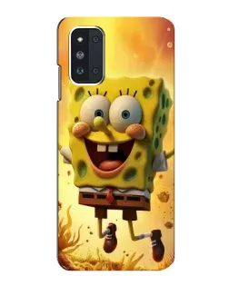 Чехол для Samsung Galaxy F52 5G (E526) с картинкой «Губка Боб прыгает»