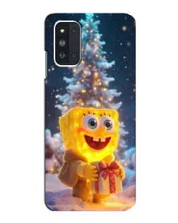 Чехол для Samsung Galaxy F52 5G (E526) с картинкой «Рождественский Спанч Боб»