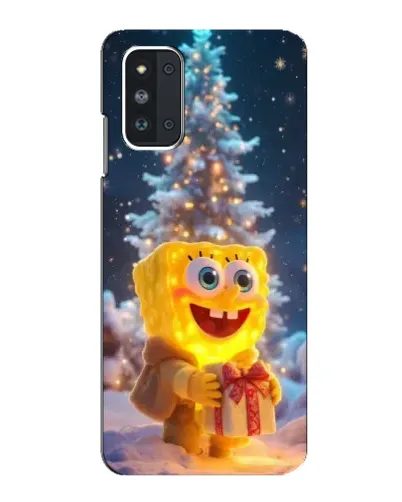Чехол для Samsung Galaxy F52 5G (E526) с картинкой «Рождественский Спанч Боб»