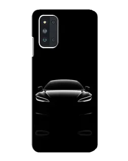 Чехол для Samsung Galaxy F52 5G (E526) с картинкой «Силуэт Tesla Night»