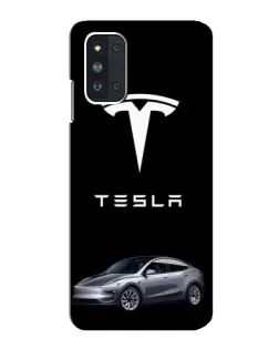 Чехол для Samsung Galaxy F52 5G (E526) с картинкой «Tesla Model Y»