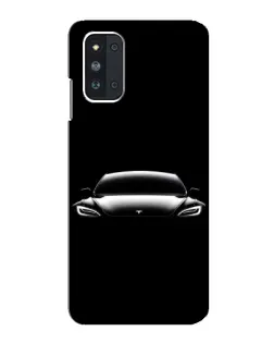 Чехол для Samsung Galaxy F52 5G (E526) с картинкой «Фары Tesla Night»