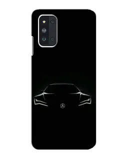 Чохол для Samsung Galaxy F52 5G (E526) з картинкою «Mercedes — силует авто»