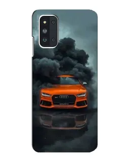 Чехол для Samsung Galaxy F52 5G (E526) с картинкой «Audi в облаках дыма»