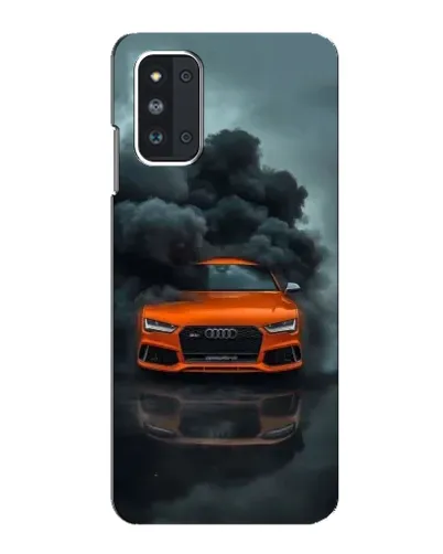 Чехол для Samsung Galaxy F52 5G (E526) с картинкой «Audi в облаках дыма»