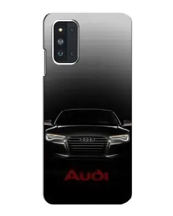 Чехол для Samsung Galaxy F52 5G (E526) с картинкой «Audi — градиентный контур»