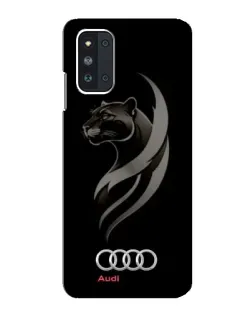 Чехол для Samsung Galaxy F52 5G (E526) с картинкой «Графика — пантера и Audi»