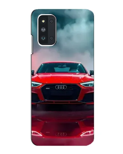 Чехол для Samsung Galaxy F52 5G (E526) с картинкой «Audi RS — красный стиль»