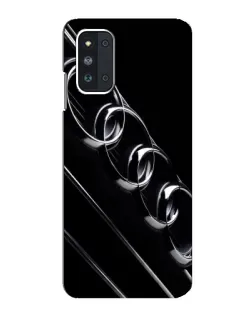 Чехол для Samsung Galaxy F52 5G (E526) с картинкой «Audi — абстрактные кольца»