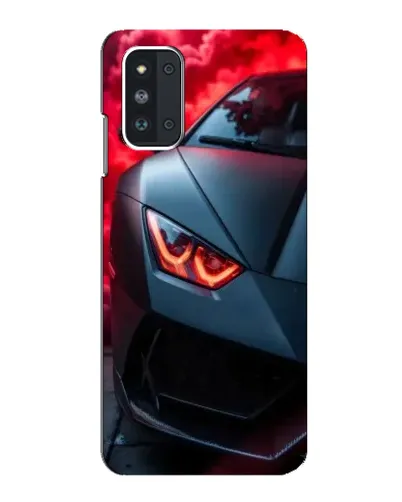 Чехол для Samsung Galaxy F52 5G (E526) с картинкой «Lamborghini красное сияние»