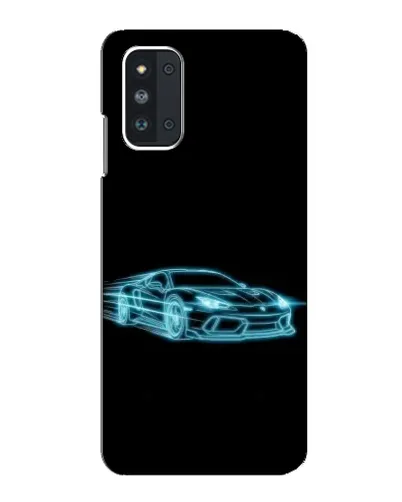 Чехол для Samsung Galaxy F52 5G (E526) с картинкой «Неоновый контур Lamborghini»