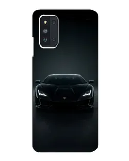 Чехол для Samsung Galaxy F52 5G (E526) с картинкой «Черный Lamborghini Aventador»