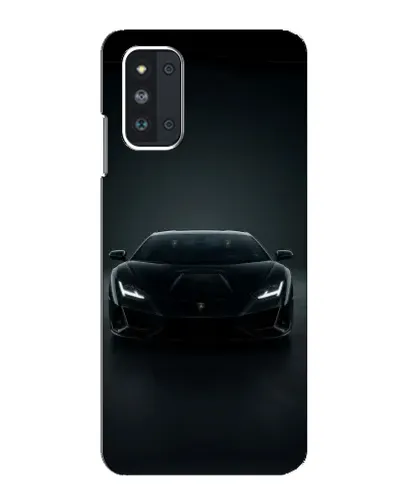 Чехол для Samsung Galaxy F52 5G (E526) с картинкой «Черный Lamborghini Aventador»