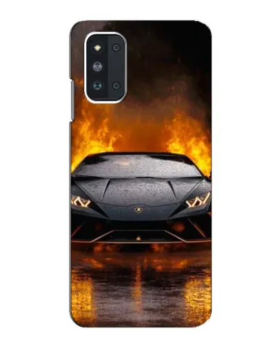 Чехол для Samsung Galaxy F52 5G (E526) с картинкой «Lamborghini в огне»