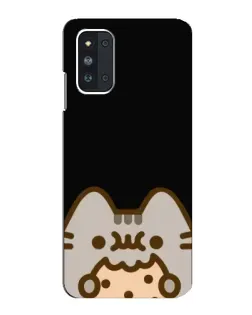 Чехол для Samsung Galaxy F52 5G (E526) с картинкой «Пушин на черном»