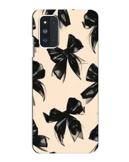 Чехол для Samsung Galaxy F52 5G (E526) с картинкой «Паттерн черные банты»