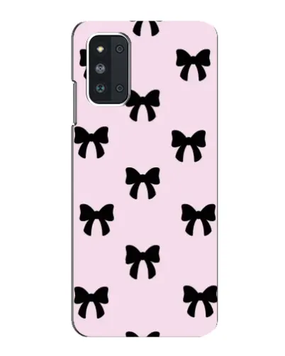 Чехол для Samsung Galaxy F52 5G (E526) с картинкой «Черные банты Coquette»