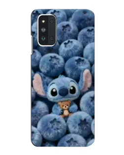 Чехол для Samsung Galaxy F52 5G (E526) с картинкой «Стич и голубика»