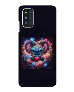 Чехол для Samsung Galaxy F52 5G (E526) с картинкой «Stitch в цветах»