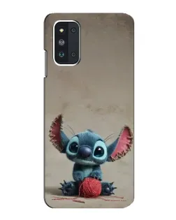 Чехол для Samsung Galaxy F52 5G (E526) с картинкой «Стич на коричневом фоне»