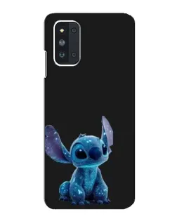 Чехол для Samsung Galaxy F52 5G (E526) с картинкой «Стич на черном»