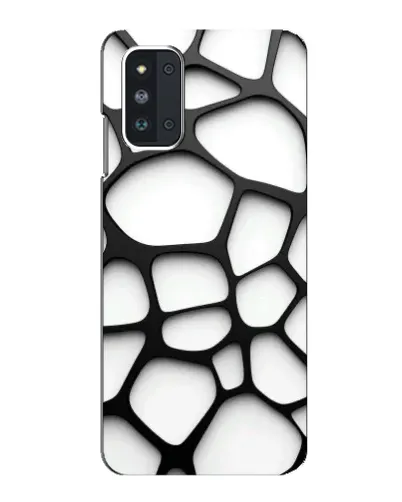 Чехол для Samsung Galaxy F52 5G (E526) с картинкой «Белая объемная сетка»