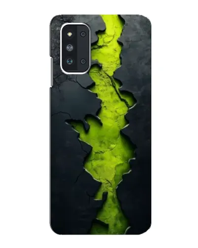 Чехол для Samsung Galaxy F52 5G (E526) с картинкой «Салатовый разлом скалы»
