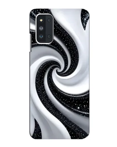 Чехол для Samsung Galaxy F52 5G (E526) с картинкой «Черно-белая спираль»