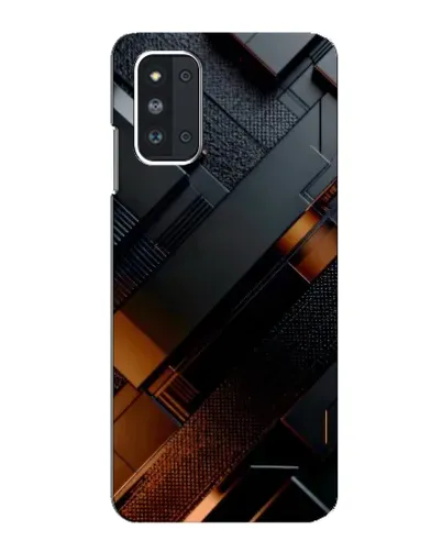 Чехол для Samsung Galaxy F52 5G (E526) с картинкой «Черные геометрические блоки»