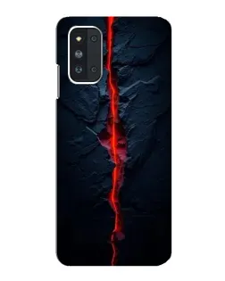Чехол для Samsung Galaxy F52 5G (E526) с картинкой «Kрасная лавовая трещина»