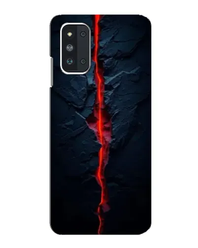 Чехол для Samsung Galaxy F52 5G (E526) с картинкой «Kрасная лавовая трещина»