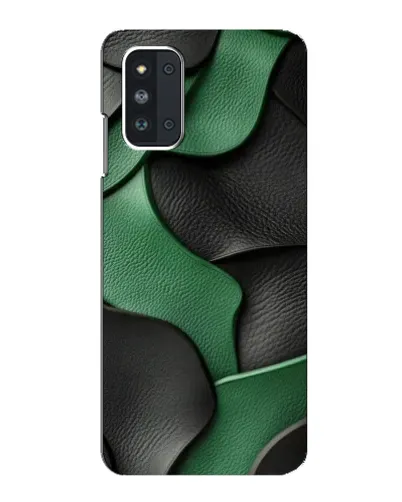 Чехол для Samsung Galaxy F52 5G (E526) с картинкой «Зеленые кожаные волны»