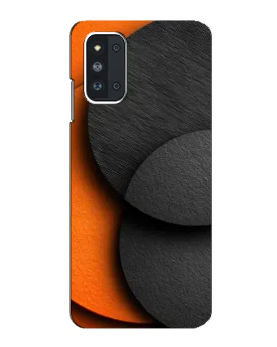 Чехол для Samsung Galaxy F52 5G (E526) с картинкой «Геометрия оранжевых кругов»