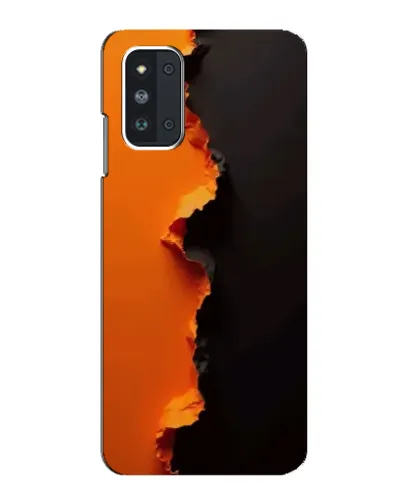 Чехол для Samsung Galaxy F52 5G (E526) с картинкой «Оранжевый разлом»