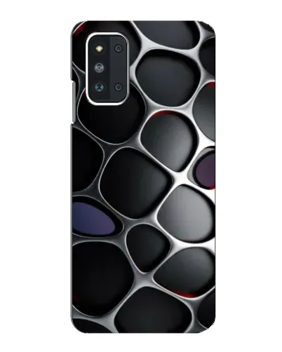 Чехол для Samsung Galaxy F52 5G (E526) с картинкой «Объемная темная решетка»
