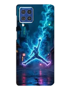 Чехол для Samsung Galaxy F62 с картинкой «Jordan Gold Jumpman»