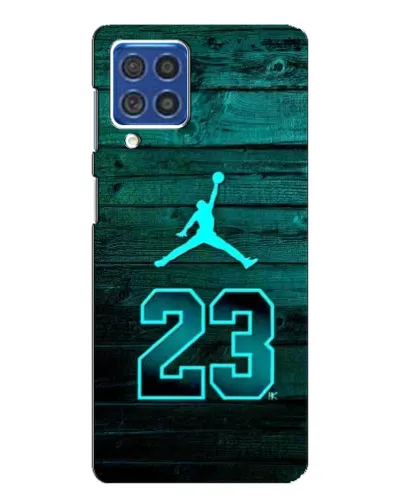 Чехол для Samsung Galaxy F62 с картинкой «Jordan Cyan 23»