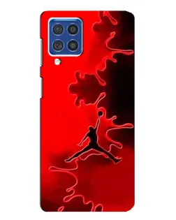 Чехол для Samsung Galaxy F62 с картинкой «Jordan Red Smoke»