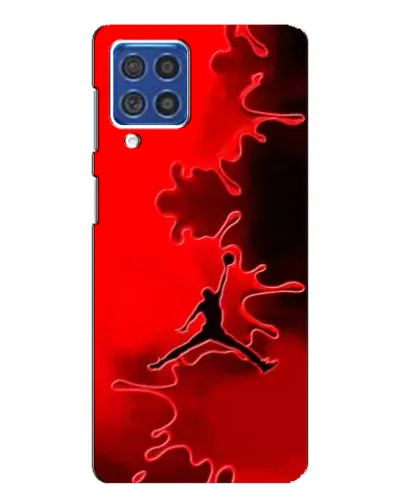 Чехол для Samsung Galaxy F62 с картинкой «Jordan Red Smoke»