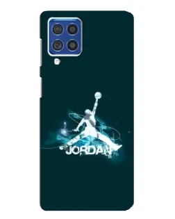 Чехол для Samsung Galaxy F62 с картинкой «Jordan Blue Fire»