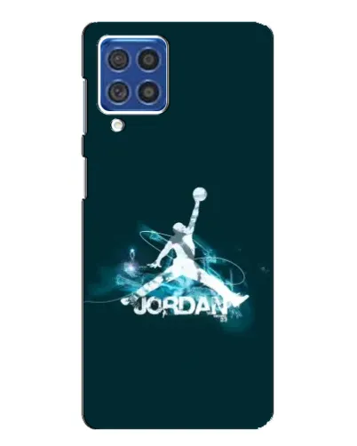 Чехол для Samsung Galaxy F62 с картинкой «Jordan Blue Fire»