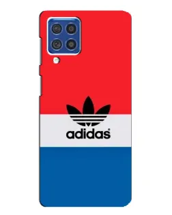 Чехол для Samsung Galaxy F62 с картинкой «Ретро блоки Adidas»