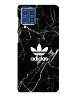 Чехол для Samsung Galaxy F62 с картинкой «Белый мрамор Adidas»