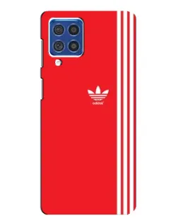 Чехол для Samsung Galaxy F62 с картинкой «Красный минимализм Adidas»