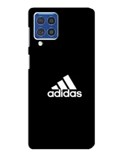 Чехол для Samsung Galaxy F62 с картинкой «Черная классика Adidas»