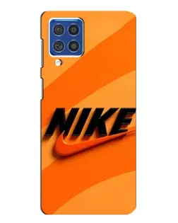 Чехол для Samsung Galaxy F62 с картинкой «Оранжевый драйв Nike»